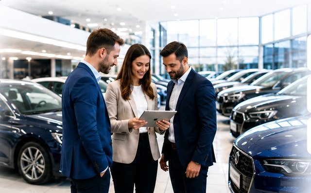 Équipe de professionnels de l’automobile accompagnée par ENYTRACK